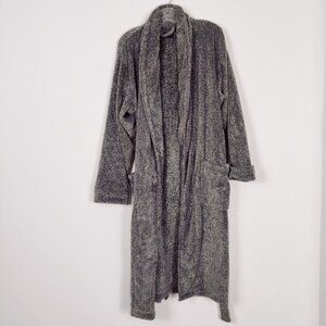 Denver Hayes Lounge Robe - One Size Sherpa Green Silver Loungewear Unisex